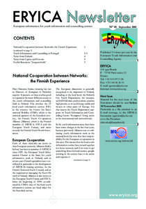 ERYICA Newsletter European information for youth information and counselling centres N° 10 September[removed]CONTENTS