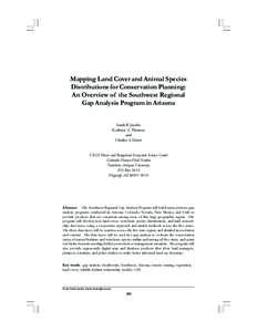 Mapping Land Cover and Animal Species Distributions for Conservation Planning