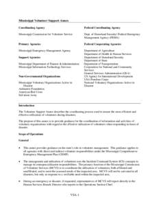 Management / Emergency management / Mississippi Commission for Volunteer Service / Public administration / Aidmatrix / Volunteering / American Red Cross / National Voluntary Organizations Active in Disaster / Federal Emergency Management Agency / Philanthropy / Civil society / Public safety