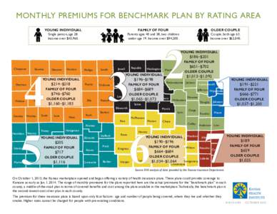 MONTHLY PREMIUMS FOR BENCHMARK PLAN BY RATING AREA FAMILY OF FOUR Parents ages 40 and 38, two children under age 19. Income over $94,200.  YOUNG INDIVIDUAL