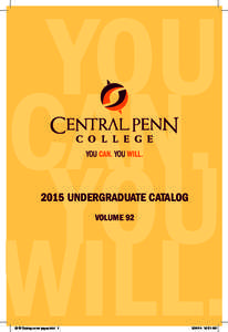 YOU CAN. YOU WILL[removed]Undergraduate Catalog Volume 92