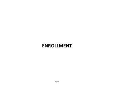 ENROLLMENT  Page 1 Undergraduate Students Maryland Higher Education