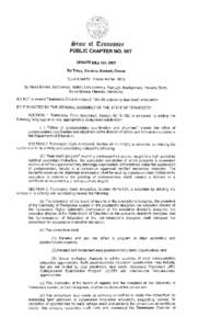 $>tate of \!rennessee PUBLIC CHAPTER NO. 967 SENATE BILL NO[removed]By Tracy, Marrero, Stewart, Crowe Substituted for: House Bill No[removed]By Harry Brooks, McCormick, Naifeh, Lois DeBerry, Fitzhugh, Montgomery, Powers, Dun