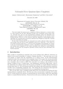 Analysis of algorithms / Models of computation / Quantum information science / Quantum algorithm / Decision tree model / PP / Quantum computer / Time complexity / Randomized algorithm / Theoretical computer science / Applied mathematics / Computational complexity theory