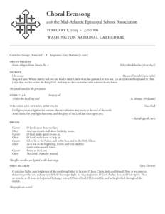 Choral Evensong with the Mid-Atlantic Episcopal School Association  february 8, 2015