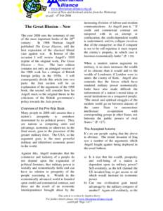 Politics / Norman Angell / Political philosophy / Economic systems / The Great Illusion / Internationalism / Classical liberalism / Capitalism / Angell / Political economy / Economic liberalism / Sociology