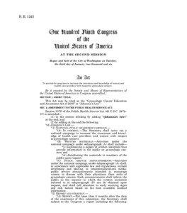 Computer law / Government / 111th United States Congress / Gynecologic oncology / United States Code / Law