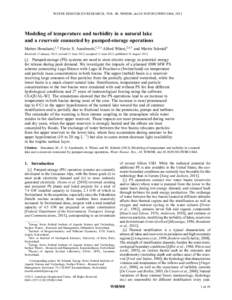 Modeling of temperature and turbidity in a natural lake and a reservoir connected by pumped-storage operations