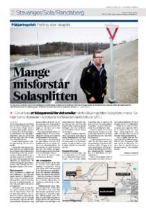 lørdag 27. april 2013 · Stavanger Aftenblad  2·Stavanger/Sola/Randaberg Leder: Siv Helen Kvalvåg Tlf · Epost: 