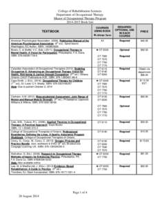 Faculty of Health Sciences / OT / Operating Thetan / Medicine / Occupational therapy / Occupational therapist