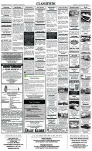 CLASSIFIEDS  the daily globe • yourdailyglobe.coM Personals  Help Wanted