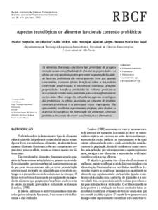 Revista Brasileira de Ciências Farmacêuticas Brazilian Journal of Pharmaceutical Sciences vol. 38, n. 1, jan./mar., 2002