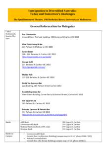 Microsoft Word - Information sheet for Delegates.doc