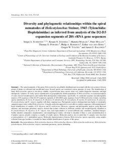 Nematology, 2011, Vol. 13(3), [removed]Diversity and phylogenetic relationships within the spiral