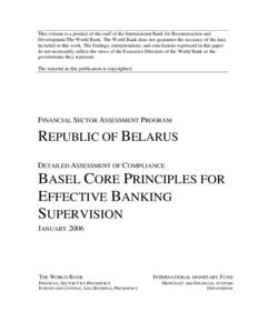 This volume is a product of the staff of the International Bank for Reconstruction and Development/The World Bank. The World Bank does not guarantee the accuracy of the data included in this work. The findings, interpret