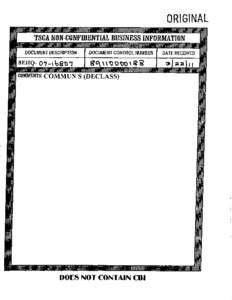 8EHQ-11-16807B  TSCA 8(e) Notice