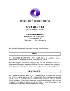 Molecular biology / Chemistry / Immunologic tests / Laboratory techniques / Protein methods / ELISA / Western blot / Immunoassay / Group-specific antigen / Biology / Biochemistry / HIV/AIDS