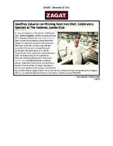 ZAGAT - December 20, 2011  KEY GROUP WORLDWIDE NEWS  