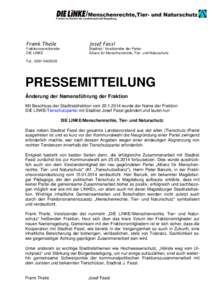 Frank Theile  Josef Fassl Fraktionsvorsitzender DIE LINKE