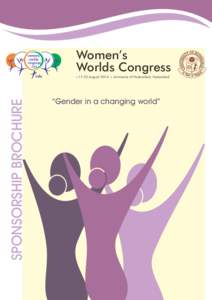 Women’s Worlds Congress SPONSORSHIP BROCHURE  