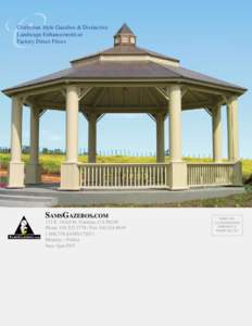 C  Craftsman Style Gazebos & Distinctive Landscape Enhancements at Factory Direct Prices