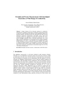 Portable and Precise Measurements with Interdigital Electrodes at Wide Range of Conductivity.