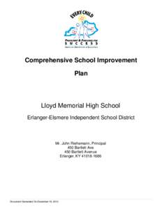 Comprehensive School Improvement Plan