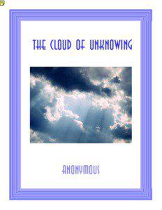 The Cloud of Unknowing  Anonymous