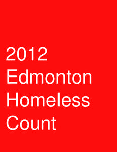 2012 Edmonton Homeless Count  Acknowledgments