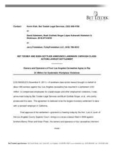Microsoft Word - Press release - Car Wash settlement[removed]