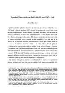 STUDIE Vysídlení Němců z okresu Jindřichův Hradec 1945 – 1948 David Kovařík