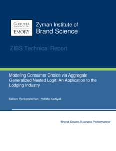 Zyman Institute of  Brand Science ZIBS Technical Report  Modeling Consumer Choice via Aggregate