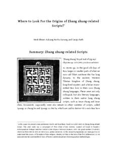Microsoft Word - 5 Where to Look For the Origins of Zhang zhung (Blezer).docx