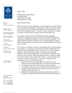 Microsoft Word - Great Lakes letter to President Obamadoc