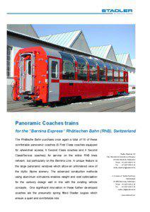 Rhaetian Railway / Alps / Stadler Rail / Bernina Express / Bernina Railway / Bogie / Rail motor coach / Rail transport / Land transport / World Heritage Sites in Italy