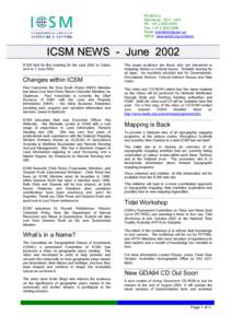 Microsoft Word - ICSMNewsJune02.doc