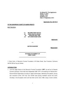 Surveillance / National Security Agency / Mass surveillance / Electronic Frontier Foundation / Hepting v. AT&T / Jewel v. NSA / Foreign Intelligence Surveillance Act / Mark Klein / NSA call database / National security / Privacy of telecommunications / Security