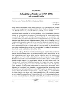 United States / Bob Woodward / Woodward / Robert Burns Woodward / Wesleyan University people / Science