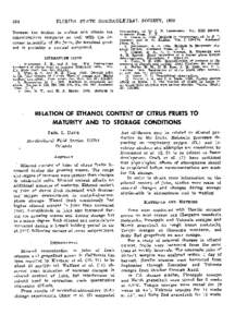 RELATION OF ETHANOL CONTENT OF CITRUS FRUITS TO MATURITY AND TO STORAGE CONDITIONS