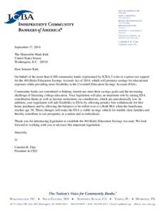 Microsoft Word - ICBA LETTER IN SUPPORT OF 401_K_ KIDS ACT