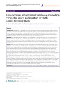 De Meester et al. International Journal of Behavioral Nutrition and Physical Activity 2014, 11:48 http://www.ijbnpa.org/contentRESEARCH  Open Access