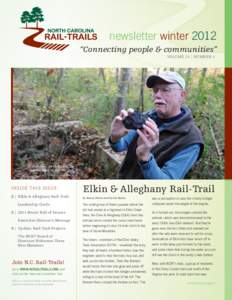 newsletter winter 2012 “Connecting people & communities” Volume 21 | Number 1