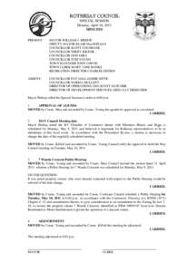 Councillor / Management / Government / Rothesay /  New Brunswick / Minutes