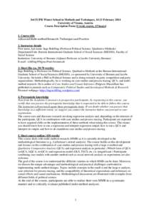 Methodology / Knowledge / Research methods / Qualitative comparative analysis / Process tracing / David Collier / Causality / Qualitative research / Regression analysis / Science / Evaluation methods / Scientific method