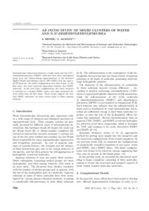 ´ A. BENDE, L. ALMASY AB INITIO STUDY OF MIXED CLUSTERS OF WATER AND N,N0 -DIMETHYLETHYLENEUREA 2, 3