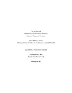 City of New York Department of Environmental Protection Bureau of Wastewater Treatment CSO Order on Consent DEC Case # CO2, Modification to CO2