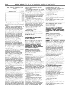 United States federal executive departments / Energy Employees Occupational Illness Compensation Program / John Howard / Occupational safety and health / Health Hazard Evaluation Program / Occupational Safety and Health Administration / National Institute for Occupational Safety and Health / Safety / Risk