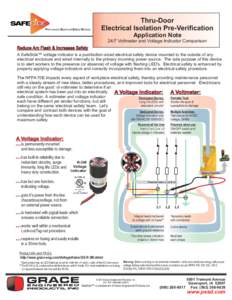 Thru-Door Electrical Isolation Pre-Verification Application Note 24/7 Voltmeter and Voltage Indicator Comparison  Reduce Arc Flash & Increases Safety