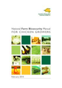 National Farm Biosecurity Manual  F O R C H I C K E N G ROW E R S February 2010