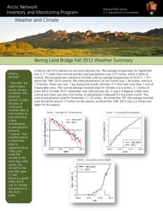 Bering Land Bridge Fall 2012 Weather Summary